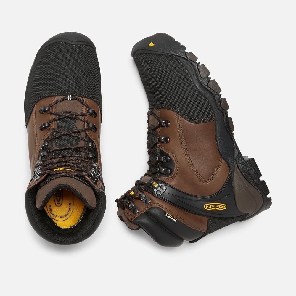 Botte de Travail Keen Homme Marron/Noir | Louisville 6\" Met (Steel Toe) | CVNAD-0349